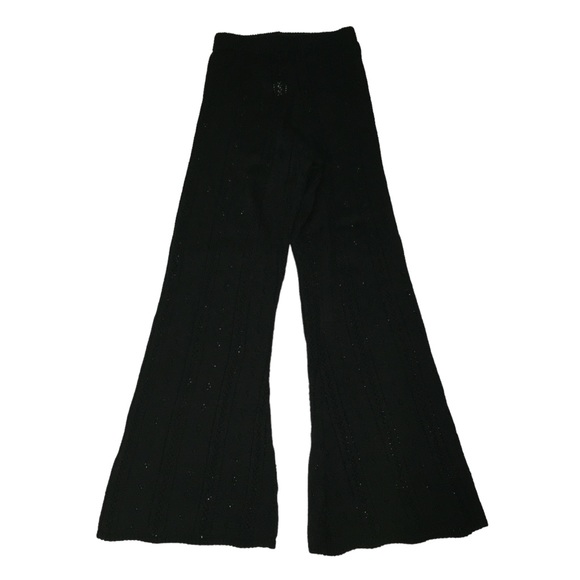 Pretty Little Thing Black Flared Open Knit See Thru Coverup Pants - Women’s 2 - Picture 14 of 14